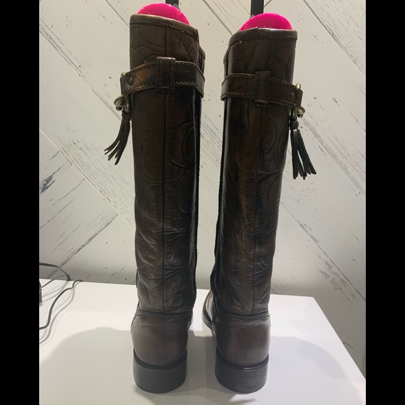 Coach VIVICA Leather Riding Boots size 5.5 - Picture 13 of 15